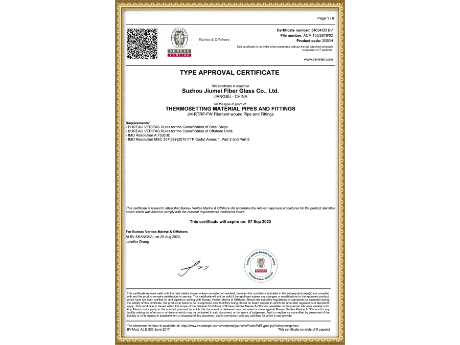 Type Approval Certificate -BV